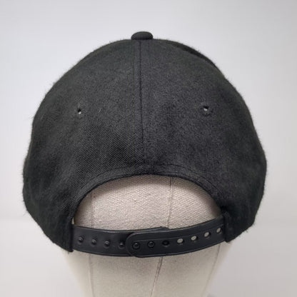 Richardson Pro Model Snapback Hat Black Beige Block I Logo Size L Gray Brim