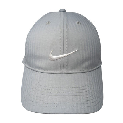 Nike Swoosh Slideback Hat Gray One Size Striped Adjustable Legacy91