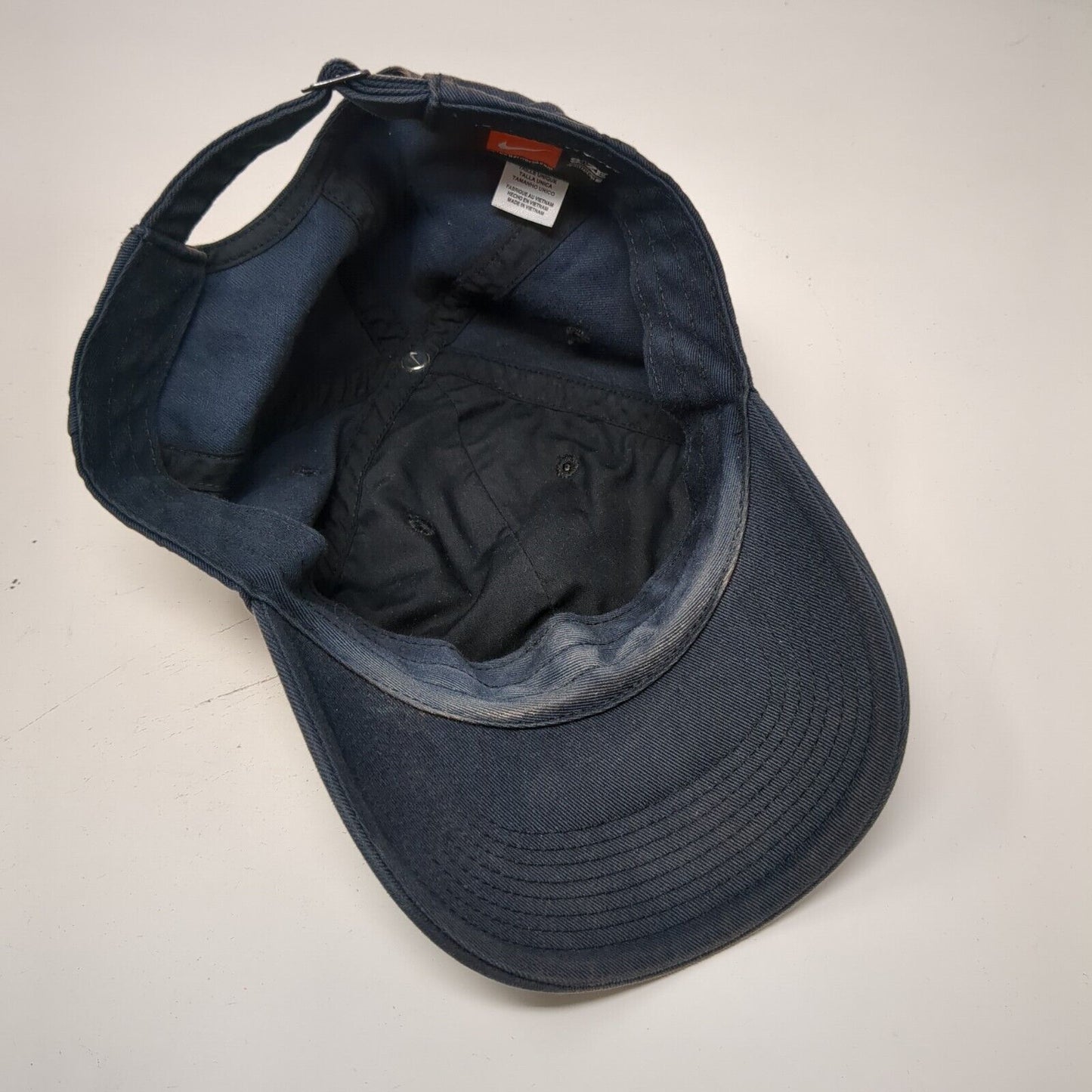 Nike Slideback Hat Blue OSFM Adjustable Embroidered Swoosh Heritage86 Cotton