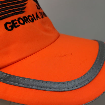 Georgia Division Strapback Hat Orange One Size Embroidered Port Authority