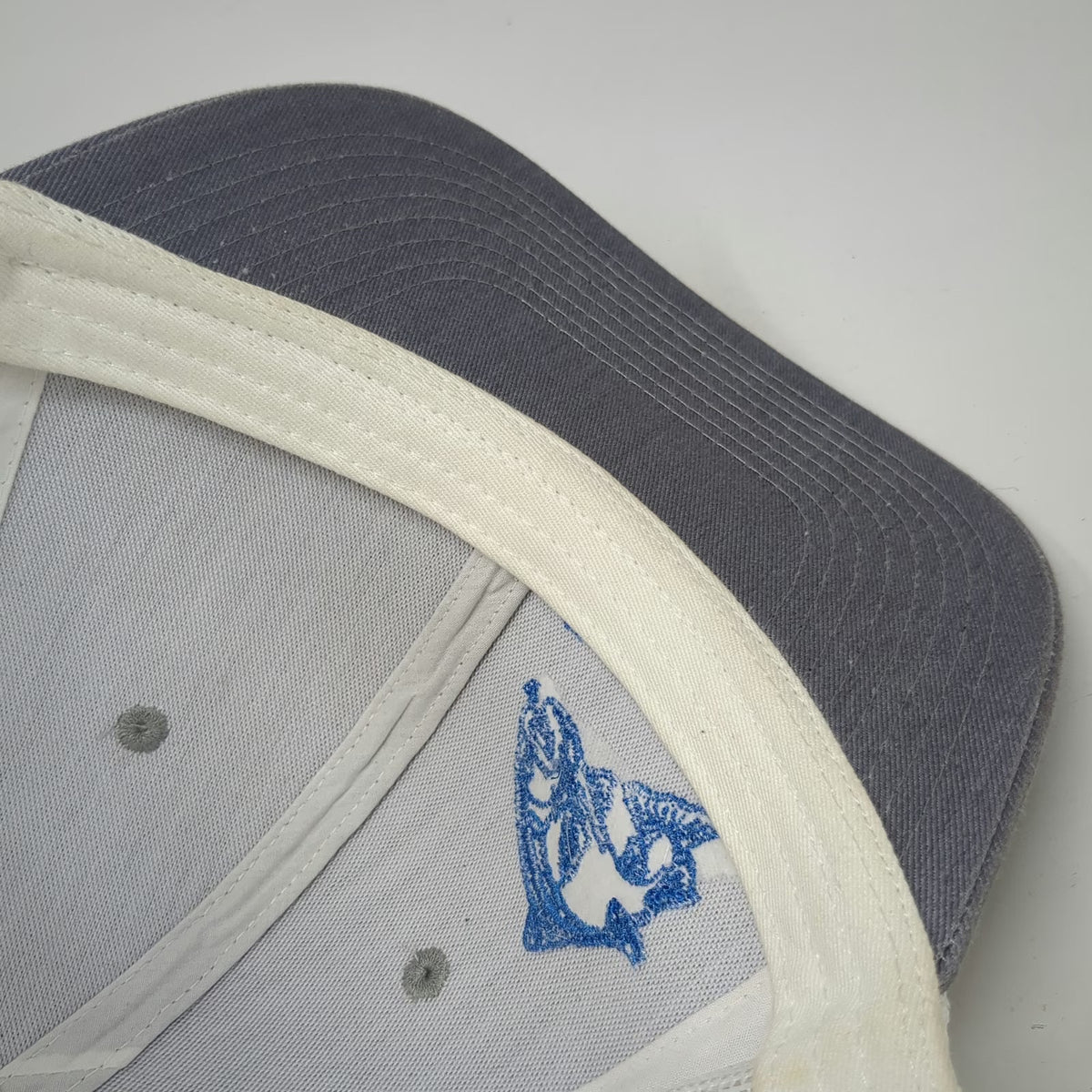 Port Authority Trucker Hat Gray One Size Snapback Mesh Back River Buddies Fish