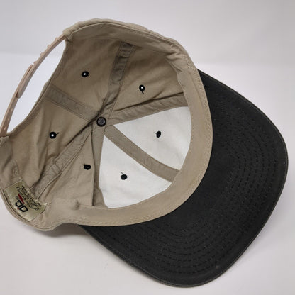 ADM Mound City IL Snapback Hat Tan One Size Adjustable Vented Holes OC