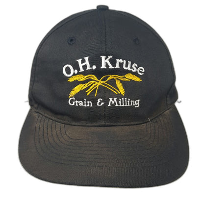 Otto Snapback Black One Size O.H. Kruse Grain & Milling Wheat Agriculture Hat