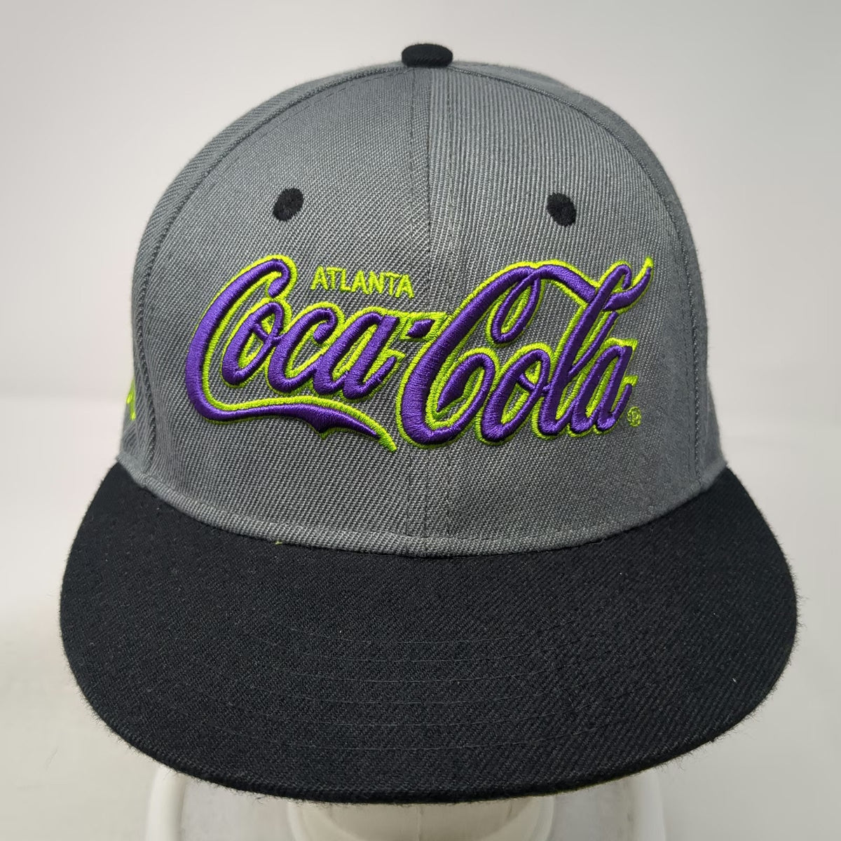 Coca-Cola Snapback Gray Black Green One Size Atlanta Since 1886 Underbrim Hat
