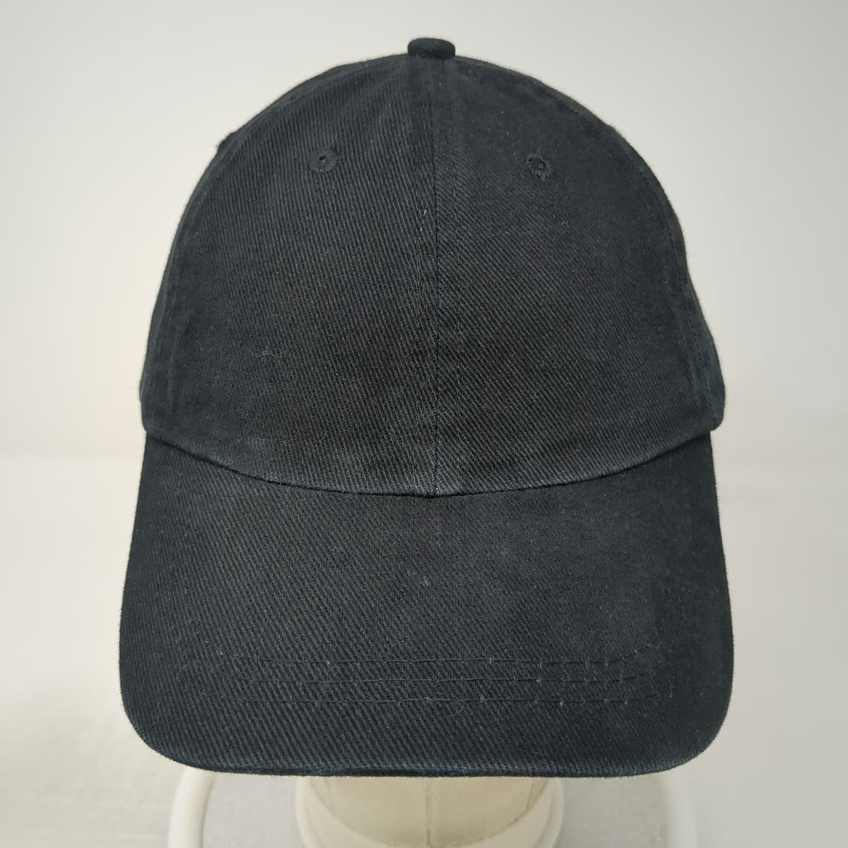 Apollo Baseball Cap Black One Size Slideback Strap Unstructured Blank Plain Hat