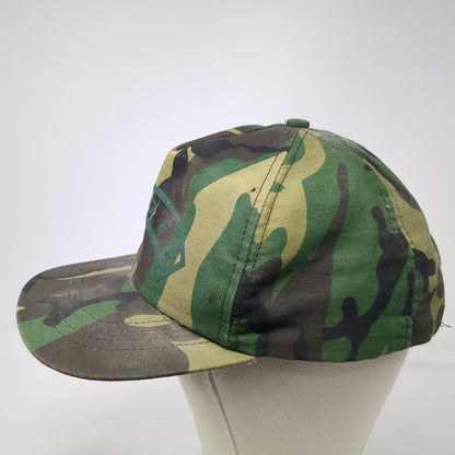 B.C. 5 Panel Green OS Camo Ranger Embroidery Snapback Made in USA Hat Vintage