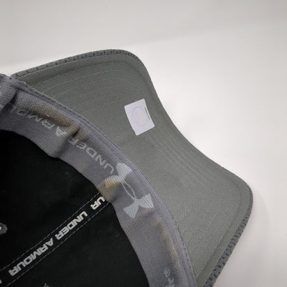 Under Armour Fitted Hat Gray Large/XL Embroidered Logo Stretch 6 Panel