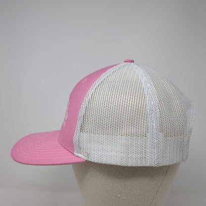 Richardson Snapback Trucker Hat Pink One Size Adjustable 6 Panel Mesh Back