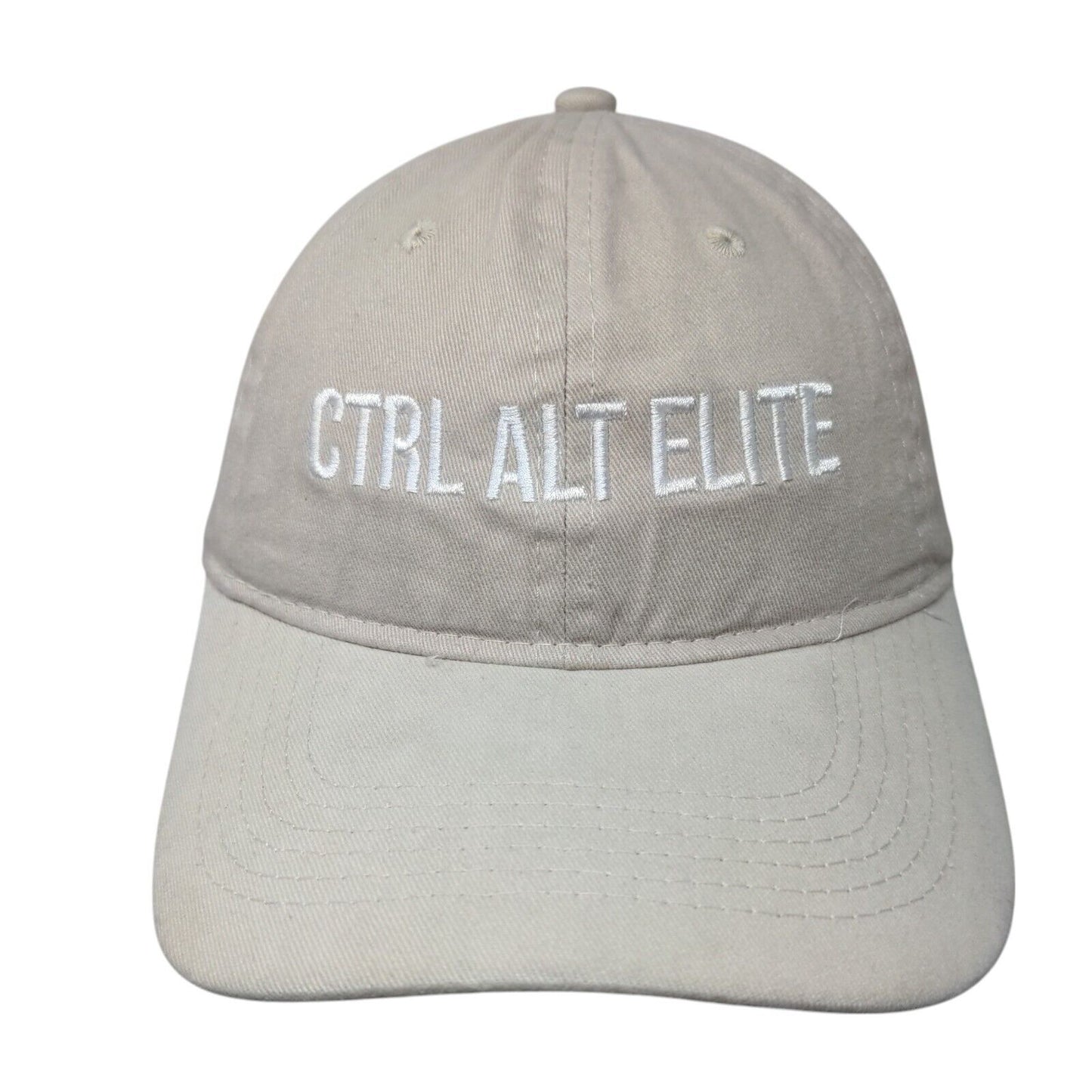 Ctrl Alt Elite Slideback Hat Tan One Size Embroidered Port & Company