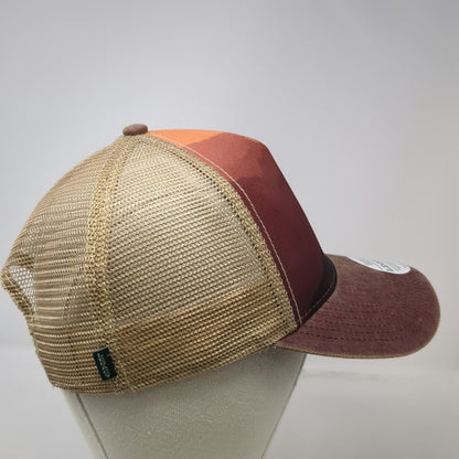Legacy Trucker Hat Brown One Size Ketchikan Alaska Mountain Graphic Snapback