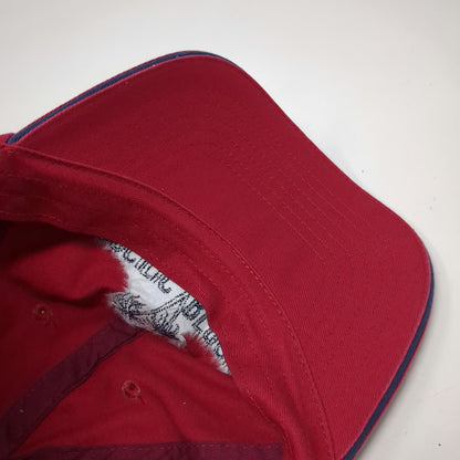 Red Baseball Cap OSFM Pacific Beach California Palm Trees Hat Adjustable Blue
