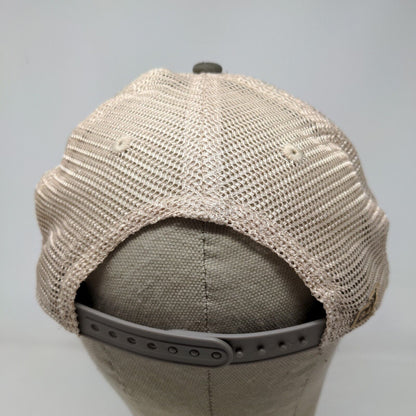 Blue 84 Men's Snapback Mesh Back Hat Camo Tan Embroidered Veronen's Resort Fish