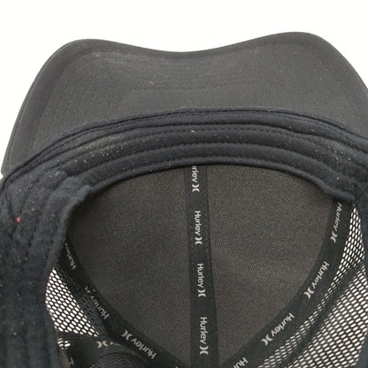 Hurley Snapback Trucker Hat Black One Size Adjustable Embroidered Mesh Back