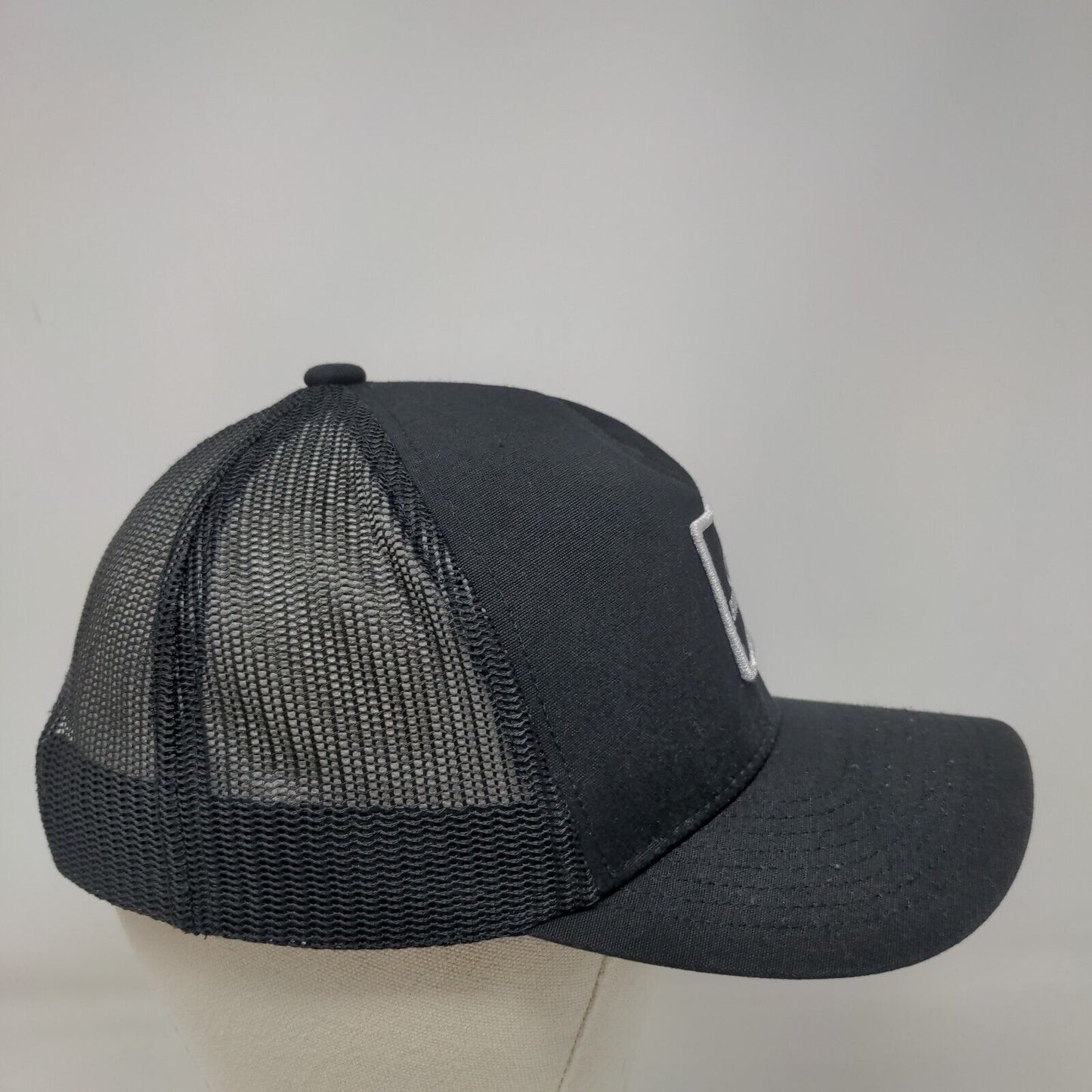 Brixton Snapback Mesh Back Trucker Hat Black One Size Solid Adjustable