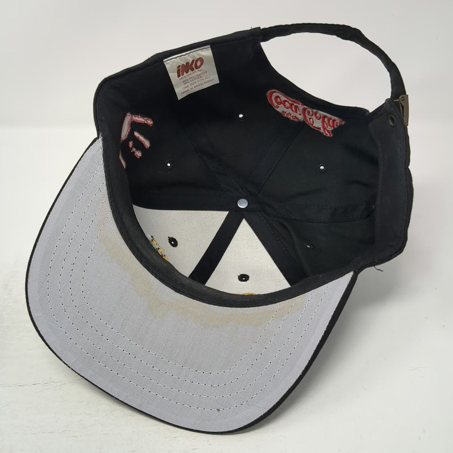 iNKO Baseball Cap Black Coca-Cola Red Handed Handprint Slideback Hat Vintage