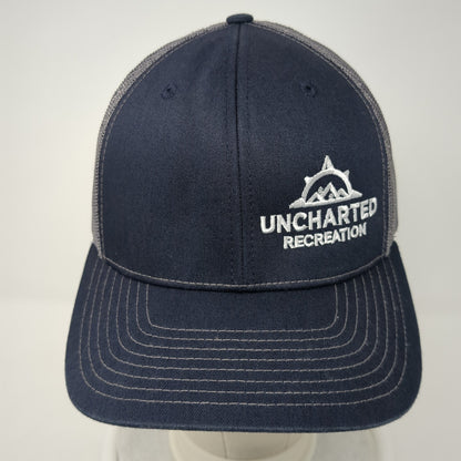 Uncharted Recreation Snapback Trucker Hat Blue OS Adjustable Mesh Richardson