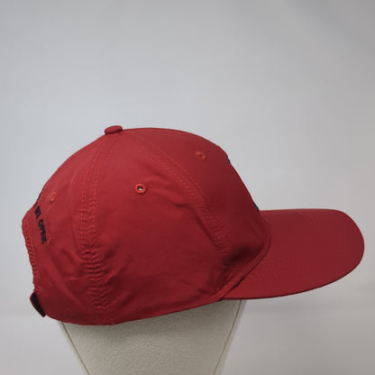 The Deuce Strapback Hat Red One Size Embroidered American Dry Goods