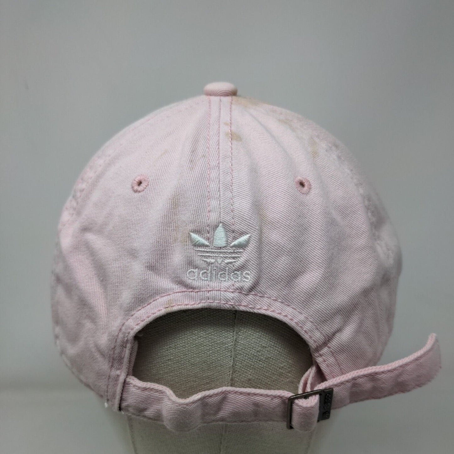 Adidas Slidebak Hat Pink OSFM Adjustable Embroidered Trefoil Vented Holes