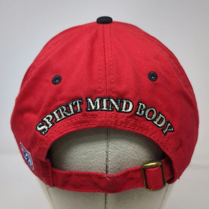 The Game Baseball Cap Red One Size YMCA 1844 Spirit Mind Body Strapback Hat