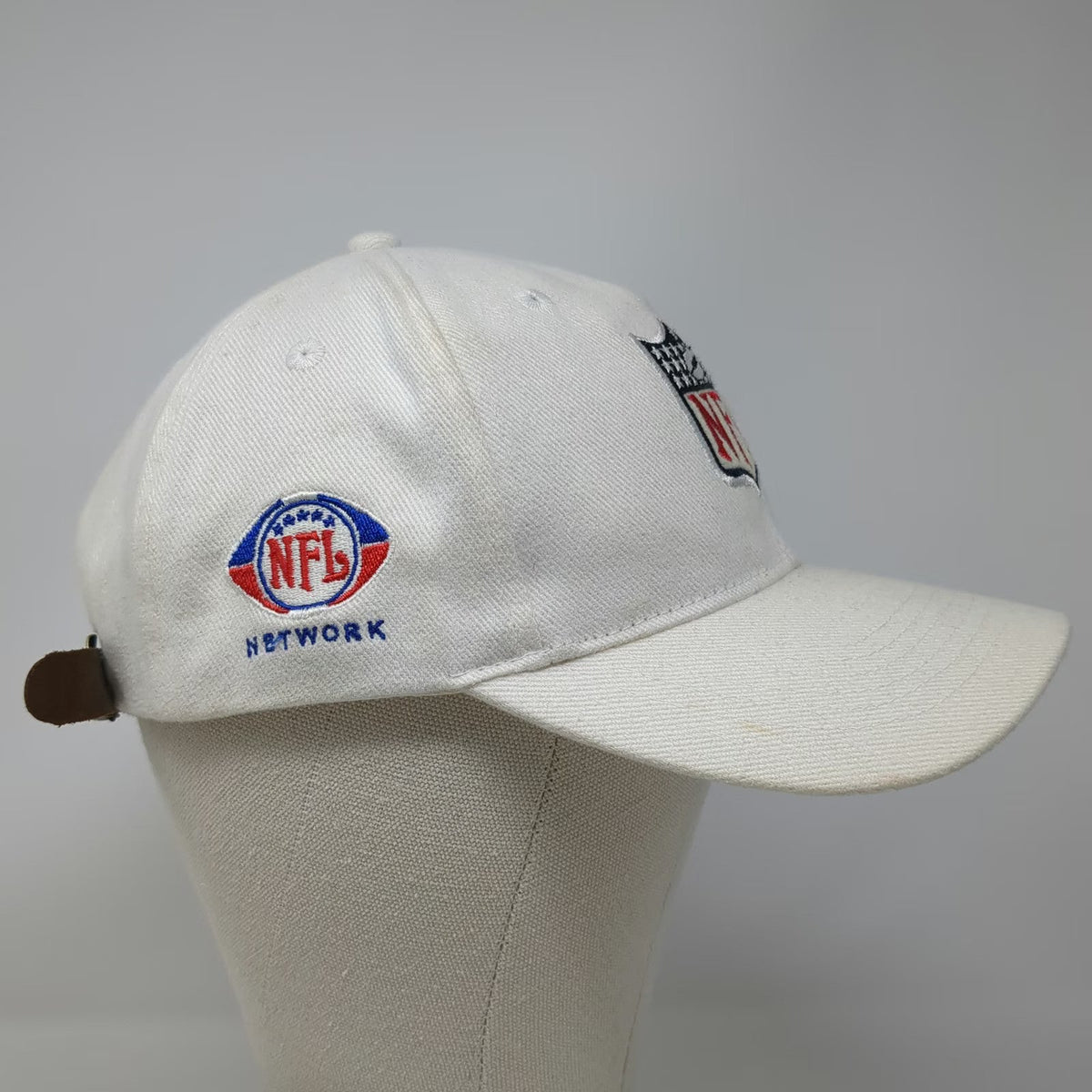 Shield Bear White One Size Baseball Cap Hat NFL Sunday Ticket Network Slideback
