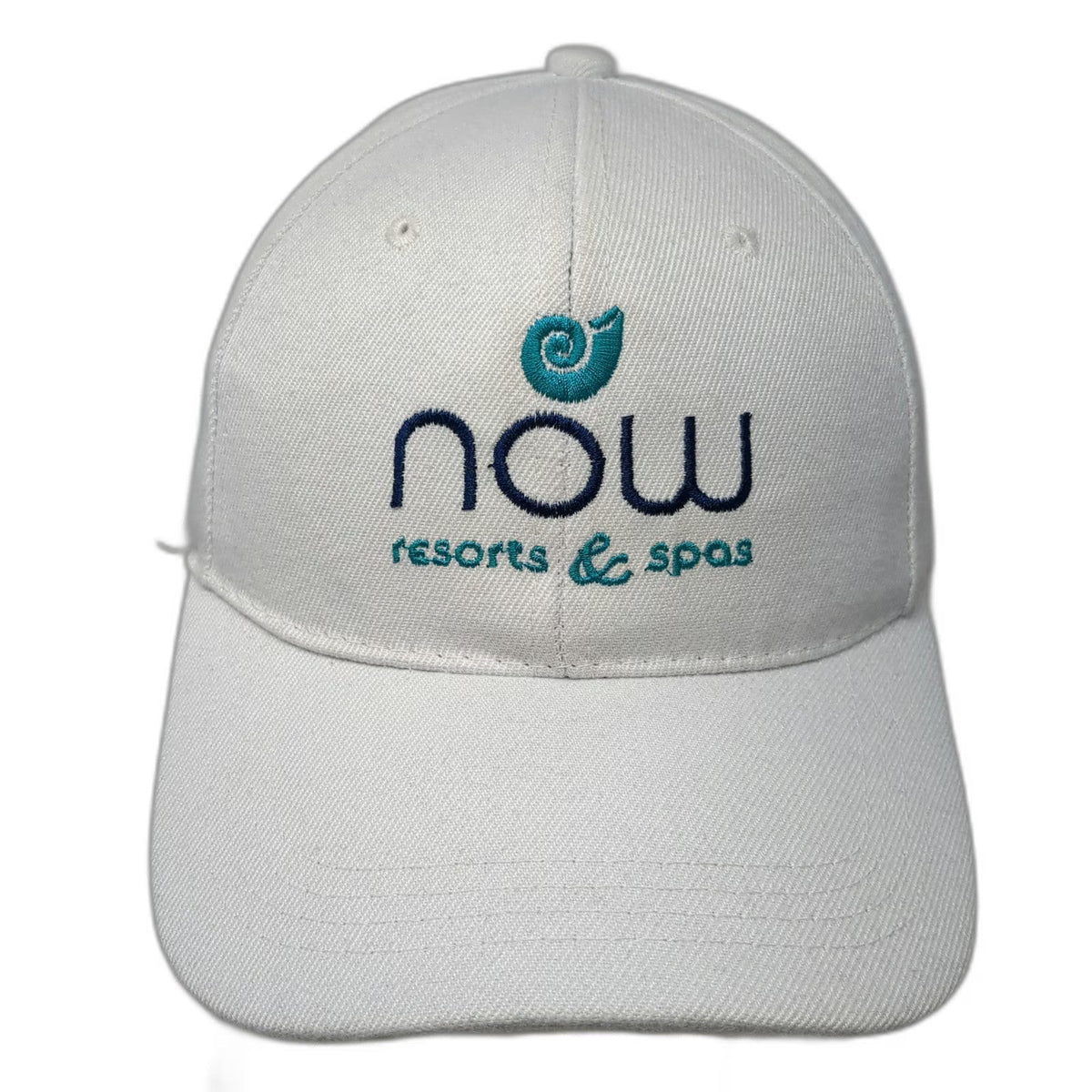 White Blue Green Now Resorts Spas Baseball Cap One Size Strapback Hat Logo