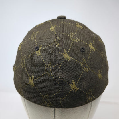 Zephyr Brown Baseball Cap S Fitted Bucking Bronco All Over Print Embroidered Hat