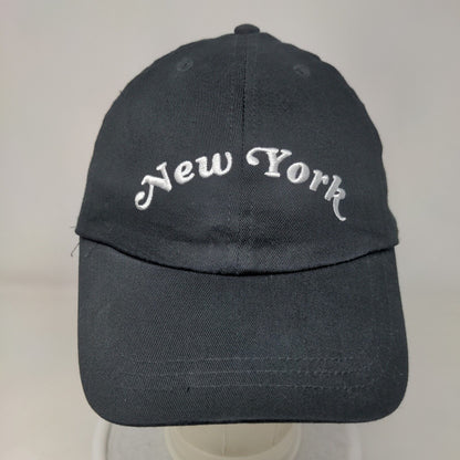 New York Slideback Hat Black One Size Embroidered Victoria's Secret PINK