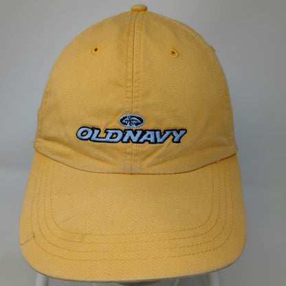 Old Navy Baseball Cap Yellow XL Embroidered Logo Slideback Cotton Adjustable Hat
