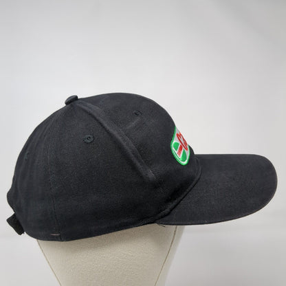 Castrol Strapback Hat Black OSFA Adjustable Embroidered Solid 6 Panel