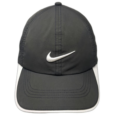Nike Golf VOX Baseball Cap Gray One Size Perforated Strapback Hat White Trim
