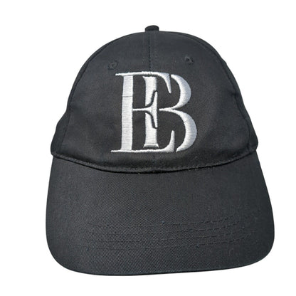 EB Strapback Hat Black One Size Adjustable Embroidered Vent Holes