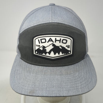 Richardson Baseball Cap Gray One Size Idaho Mountain Patch 7 Panel Strapback Hat