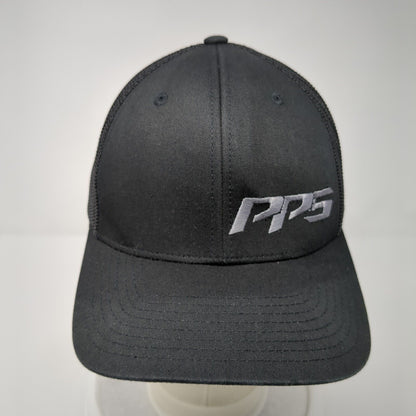 PPS Fitted Mesh Back Trucker Hat Black L/XL Embroidered Port Authority