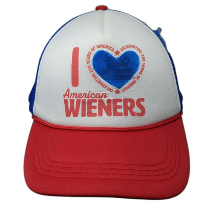Clipper Trucker Hat One Size Red White Blue Wienerschnitzel American Wieners