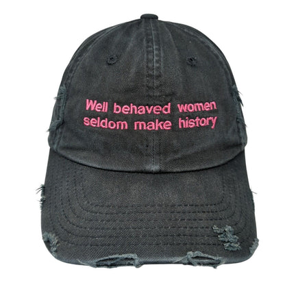 Well Behaved Women Slideback Hat Black One Size Adjustable District