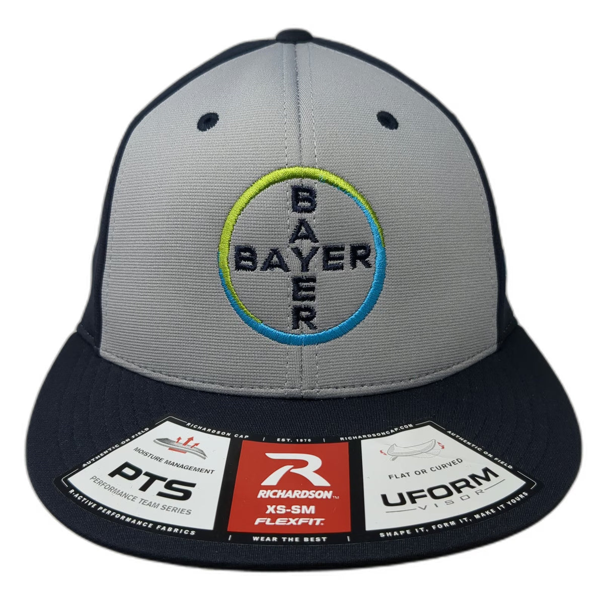 Richardson Baseball Cap Blue S Bayer Logo OnePSS Flexfit UFORM Performance Hat