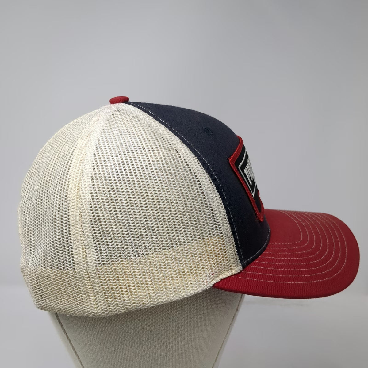 Richardson Trucker Hat Blue Red White OSFM Proletariat Wine Company Mesh Back
