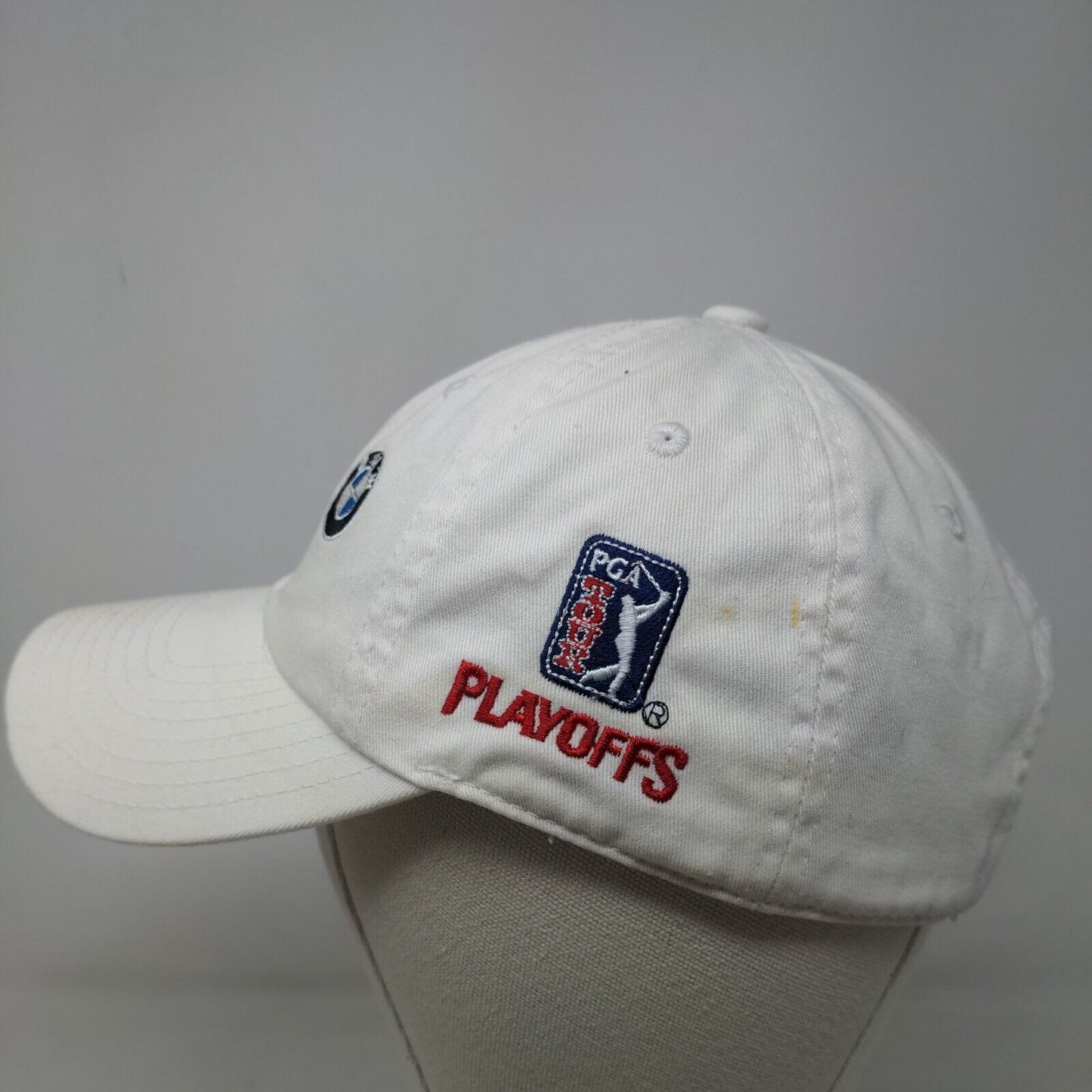 PGA Playoffs Men's Slideback Hat White BMW Championship Embroidered Logo