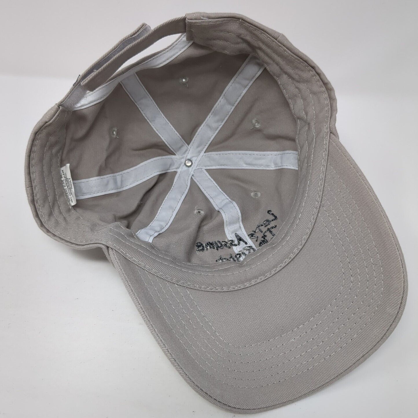Let's Assume I'm Right It'll Save Time Strapback Hat Tan One Size