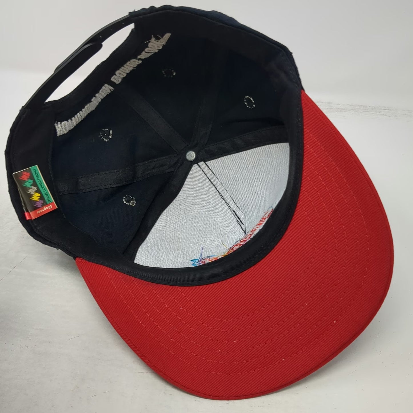 Snap-on Snapback Hat Black Red One Size Racing Tools Embroidered Licensed Logo