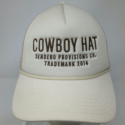 Sendero Provisions Co. Trucker Hat Beige One Size Rope Cowboy Mesh Snapback