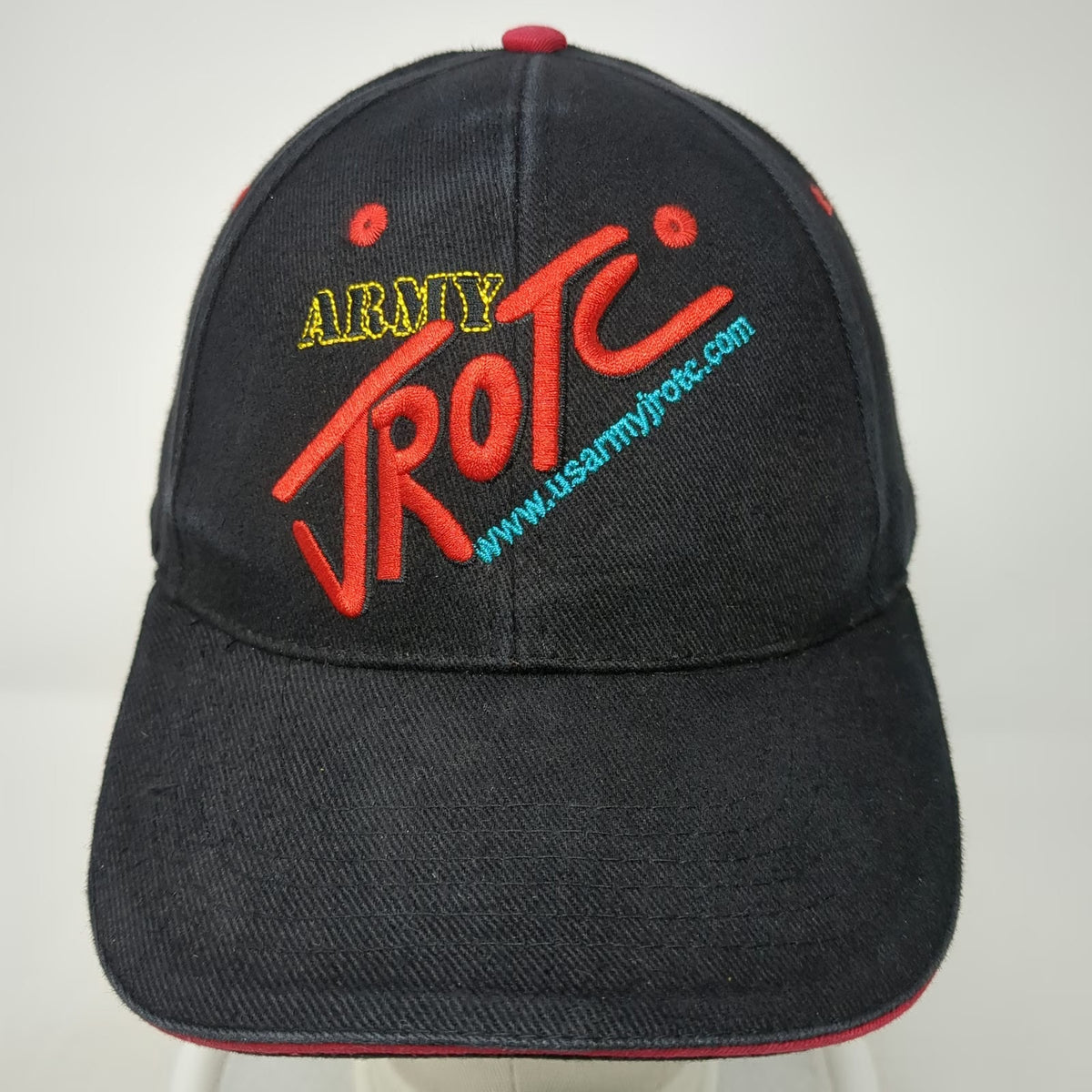 Army JROTC Embroidered Black Red Yellow Blue Baseball Cap Hat One Size Strapback