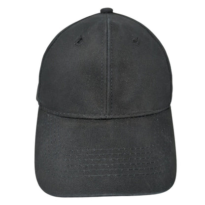 George Strapback Hat Black One Size Adjustable Blank Solid Vent Holes