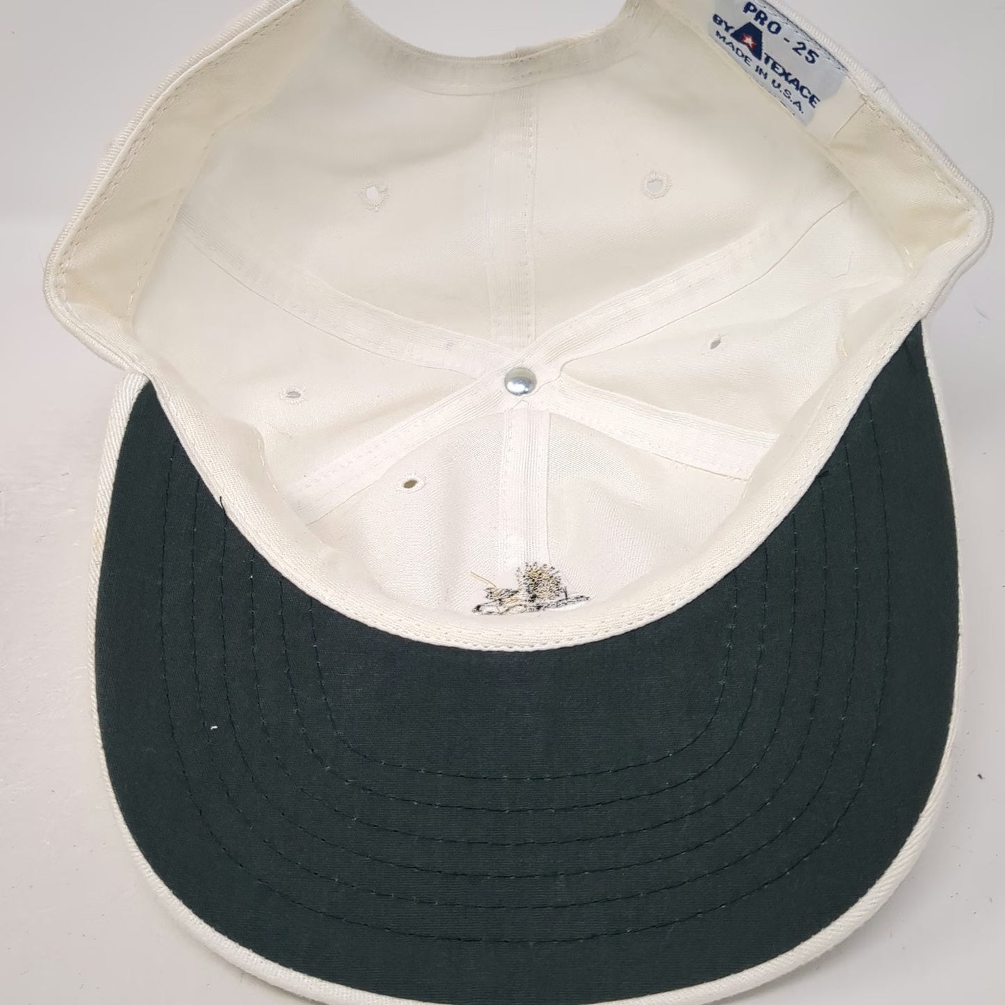 Texace Cap White OSFM Johnny Miller Eagle Signature Golf Hat Vintage Made In USA