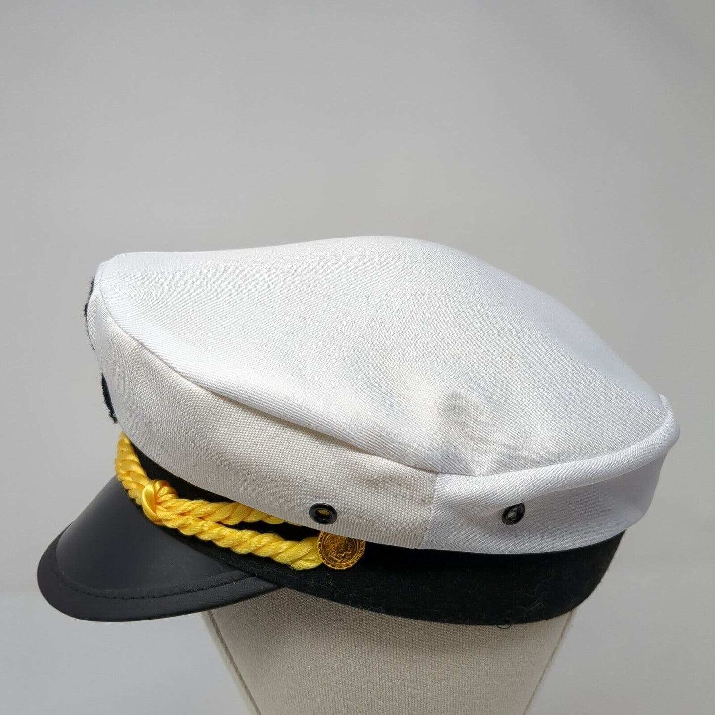 Jacobson Snapback Captain Hat Black 58cm Adjustable Sailor Mariner