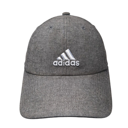 Adidas 3 Stripes Slideback Hat Gray One Size Embroidered Climalite