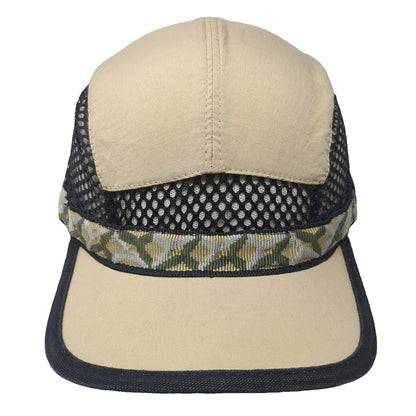 KAVU Baseball Cap Beige M Mesh Nylon Patterned Strap Seattle USA Adjustable Hat