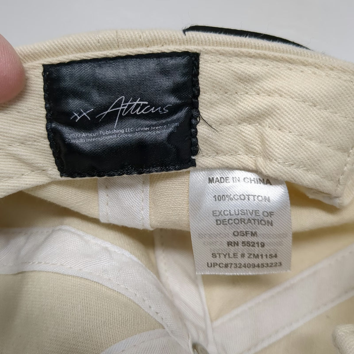 Atticus Baseball Cap Beige One Size Stay Wild Embroidery Slideback Cotton hat