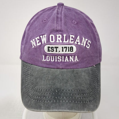 Crazy Apparel Baseball Cap Purple One Size New Orleans Louisiana Est 1718 Hat