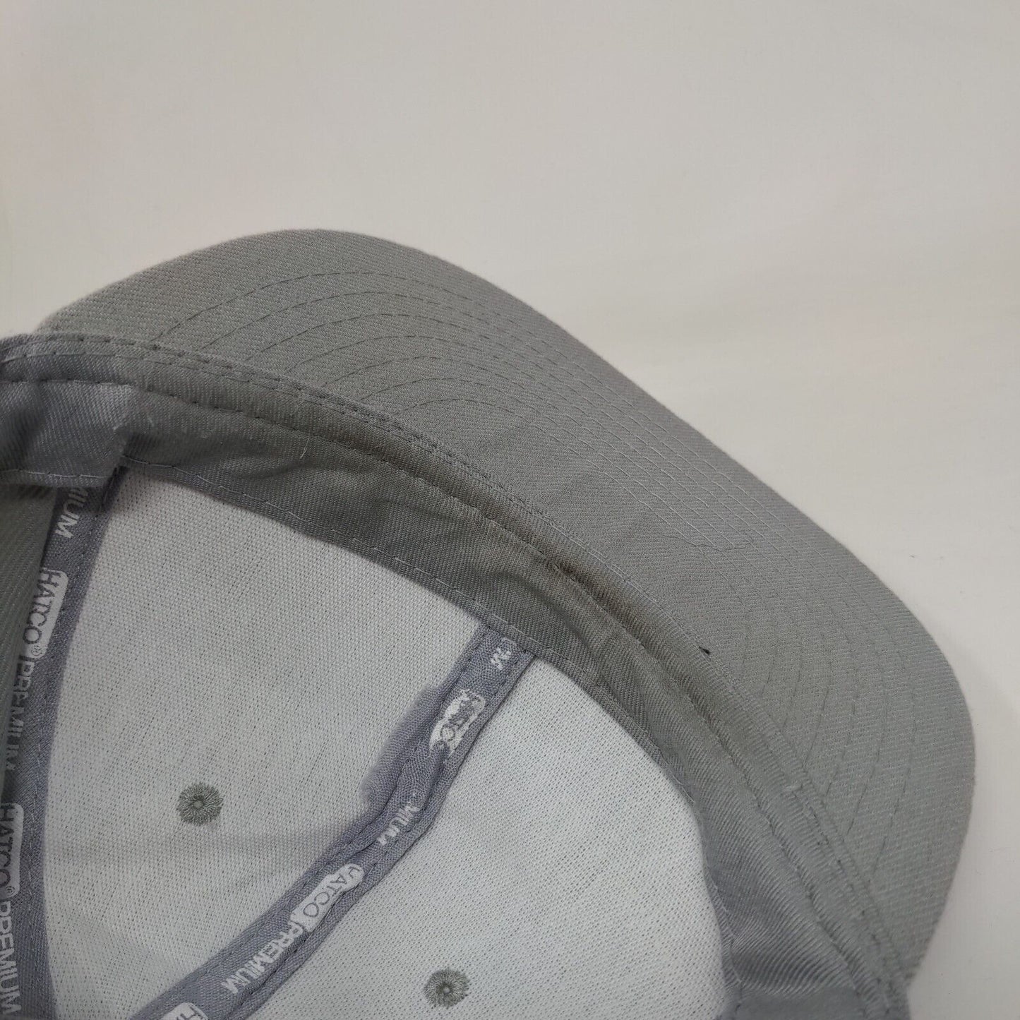 Hatco Fitted Hat Gray 7 1/2 Premium Original Flat 6 Panel Blank